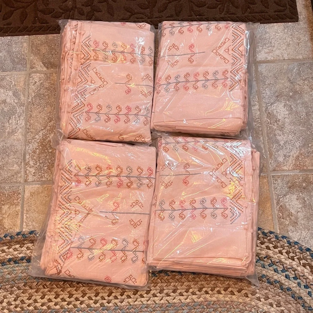 Anthropologie Embroidered Natani Curtains Set of 50 x 108 NIP